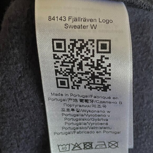 NEW Fjallraven Womens Logo Sweater Sweatshirt NWT XL Dark Navy #84143 - Picture 11 of 12